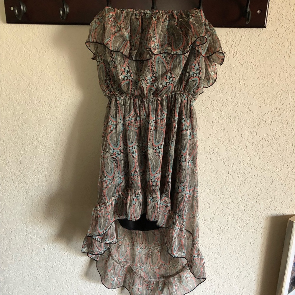 High Low strapless dress